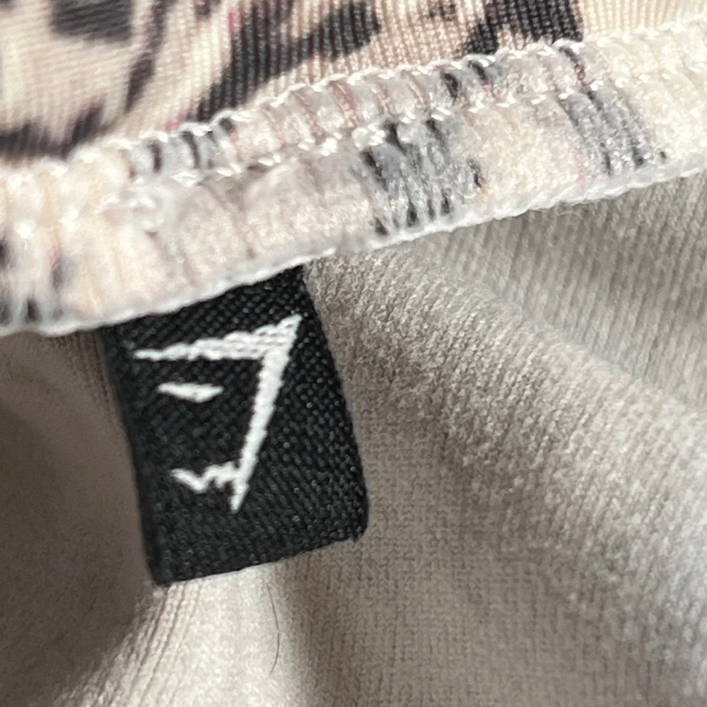 Gymshark Womens‎ Medium Marble Print High Waisted Leggings with Pockets Beige